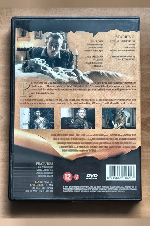 Rosencrantz & Guildenstern Are Dead – achterkant