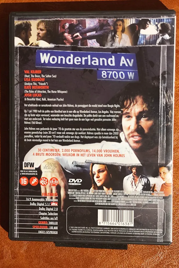 John Holmes And The Wonderland Murders: The E! True Hollywood Story – achterkant
