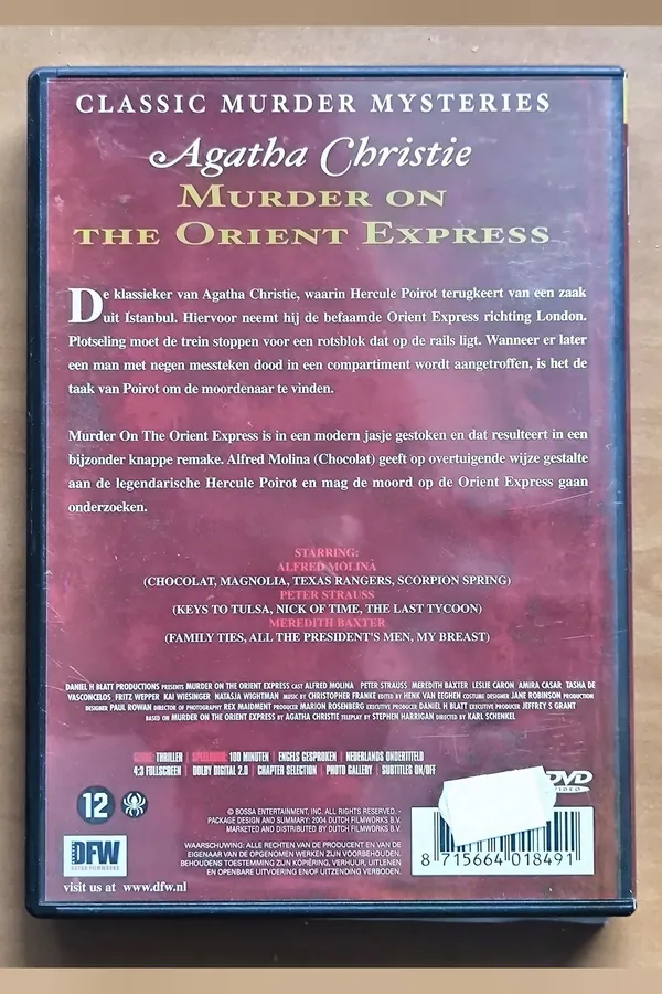 Murder on the Orient Express – achterkant