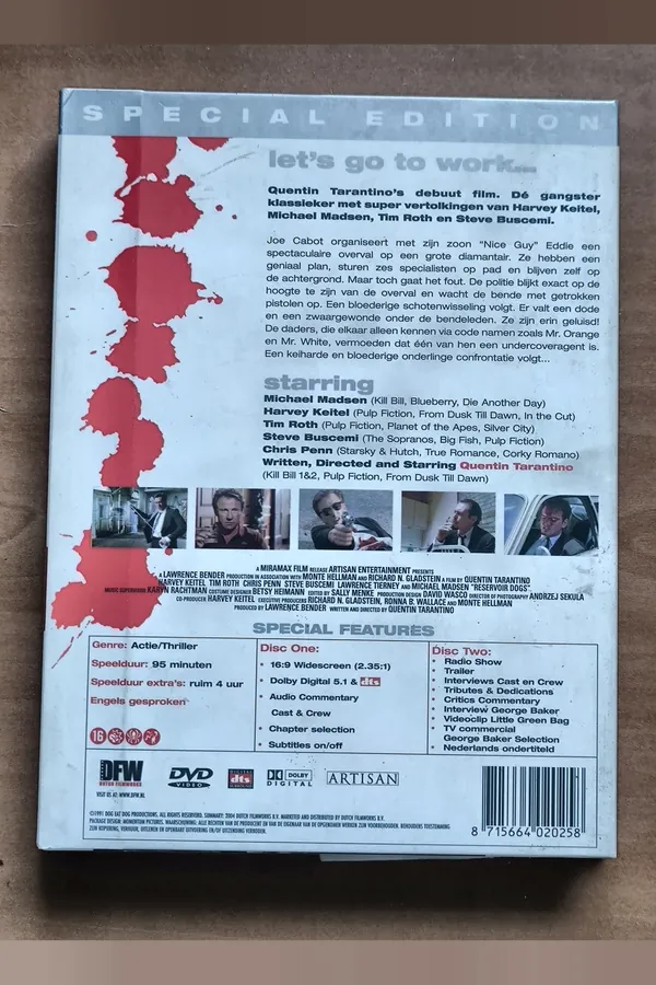 Reservoir Dogs – achterkant