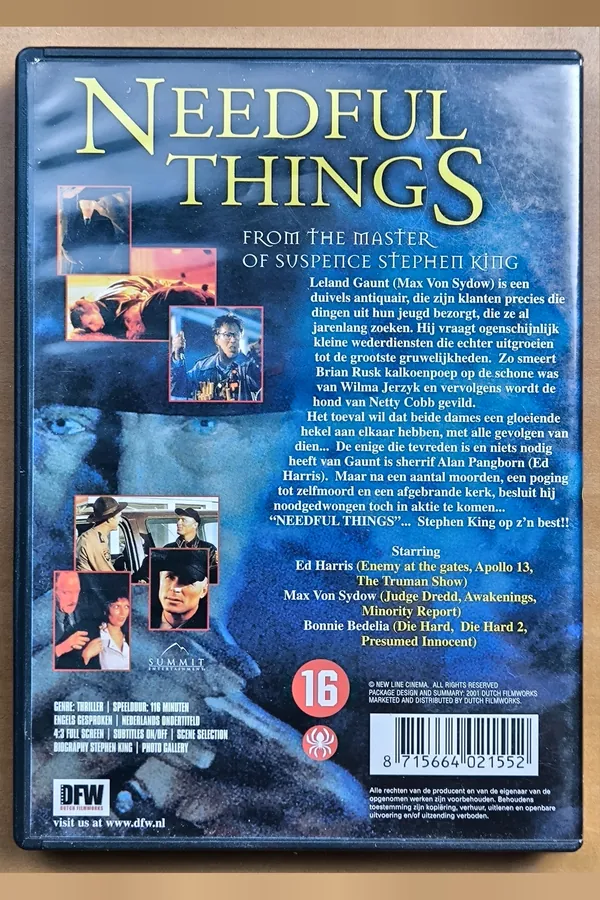 Needful Things – achterkant
