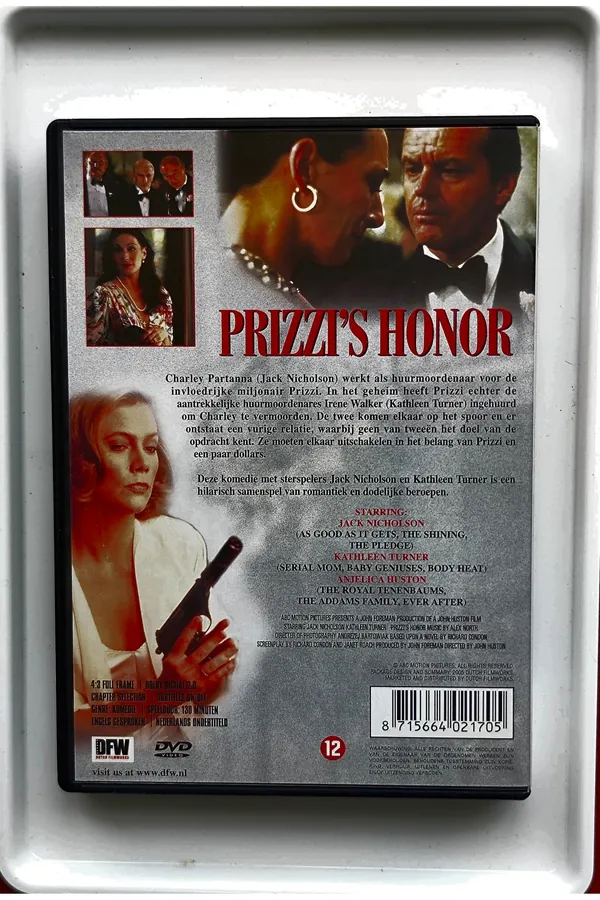 Prizzi's Honor – achterkant