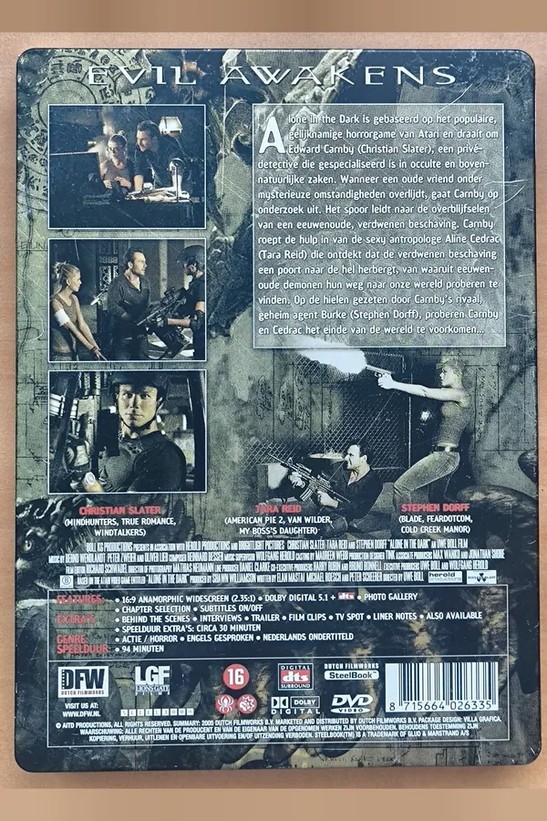 Alone in the Dark – achterkant