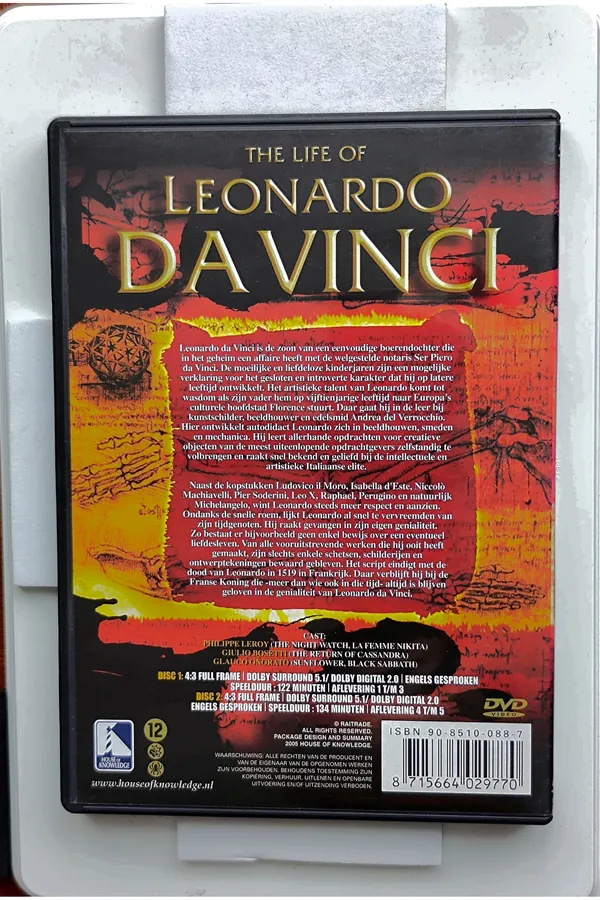 La vita di Leonardo da Vinci – achterkant