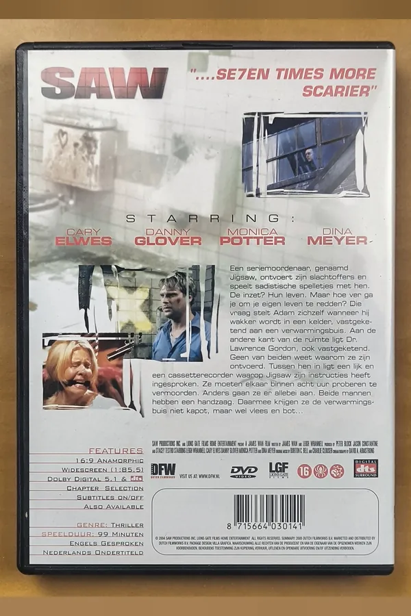 Saw – achterkant