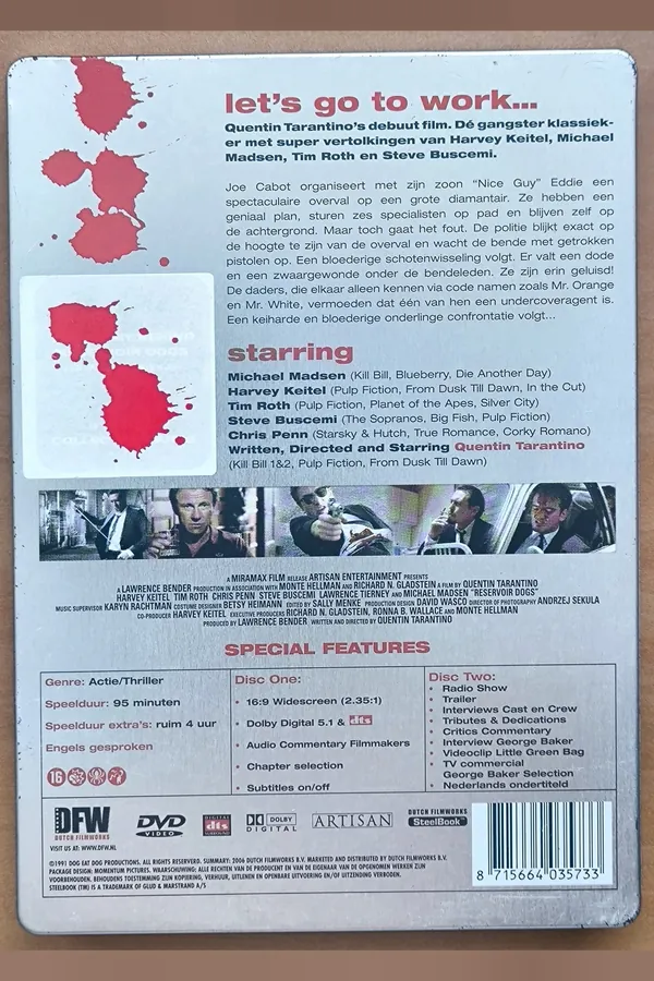 Reservoir Dogs – achterkant