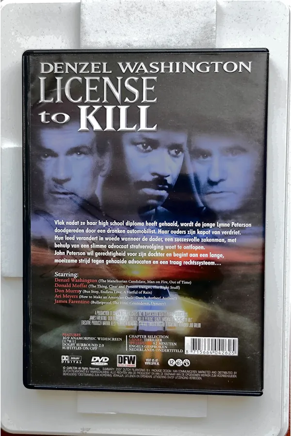 License to Kill – achterkant