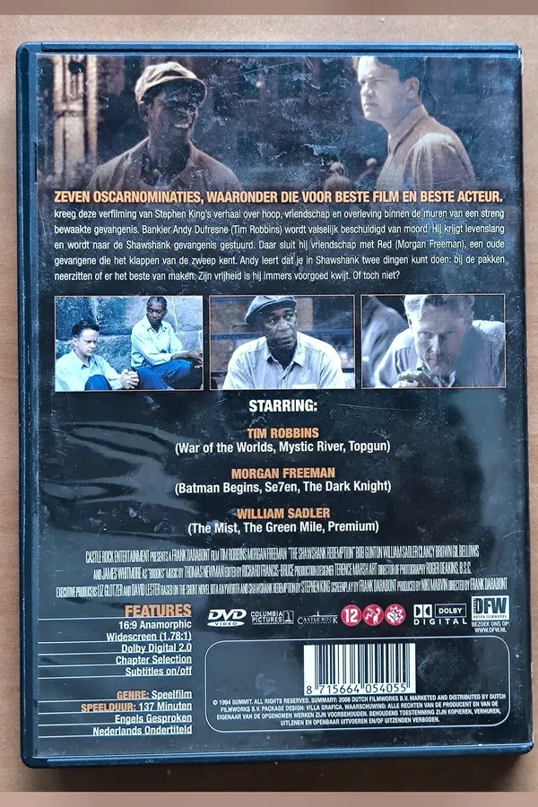 The Shawshank Redemption – achterkant