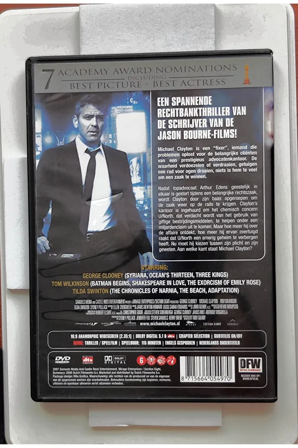 Michael Clayton – achterkant