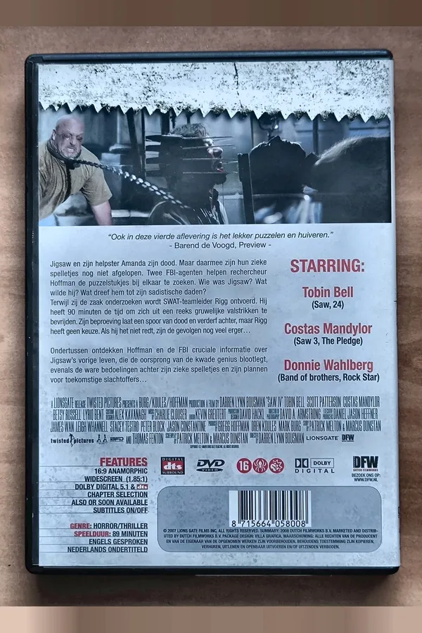 Saw IV – achterkant