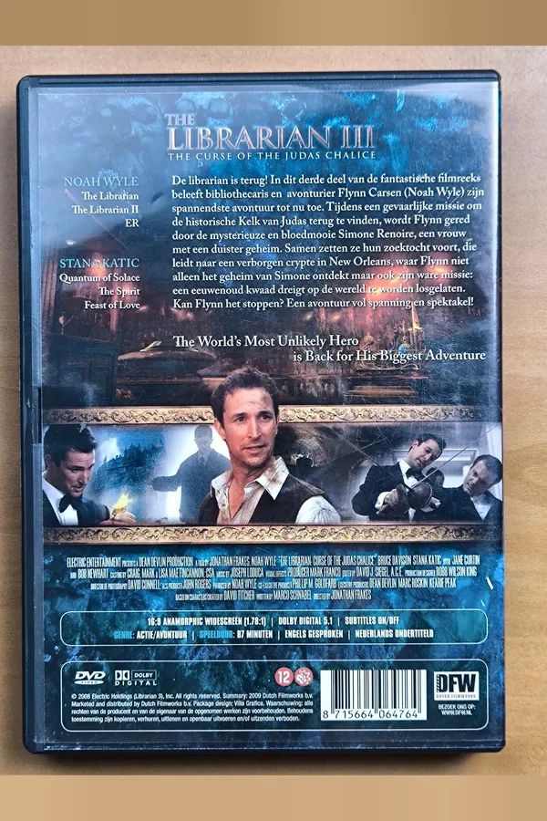 The Librarian III: The Curse of the Judas Chalice – achterkant