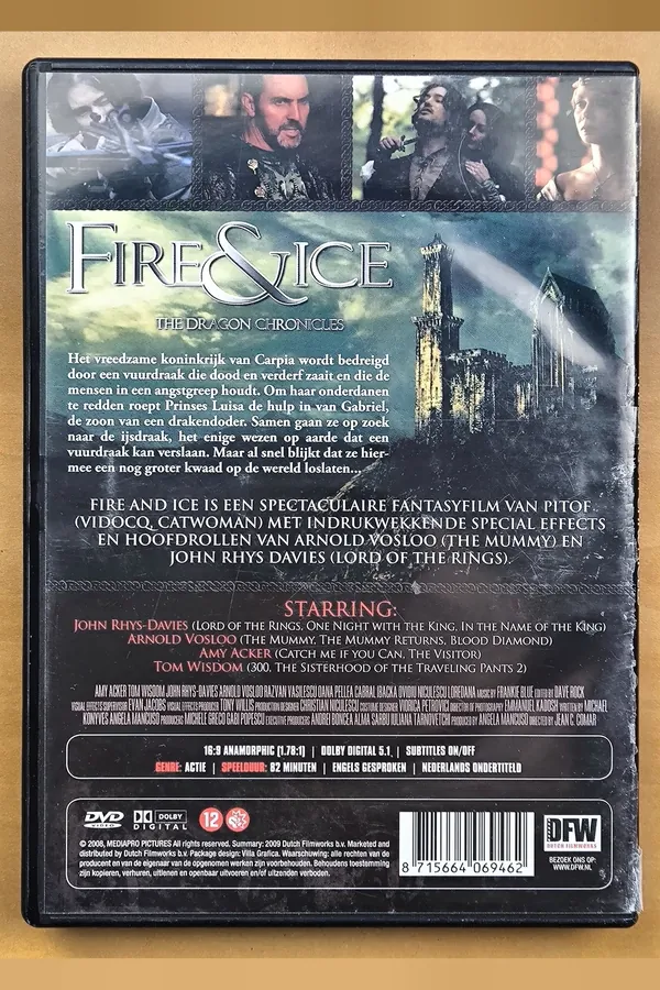 Fire & Ice: The Dragon Chronicles – achterkant