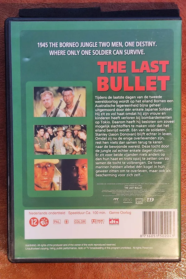 The Last Bullet – achterkant