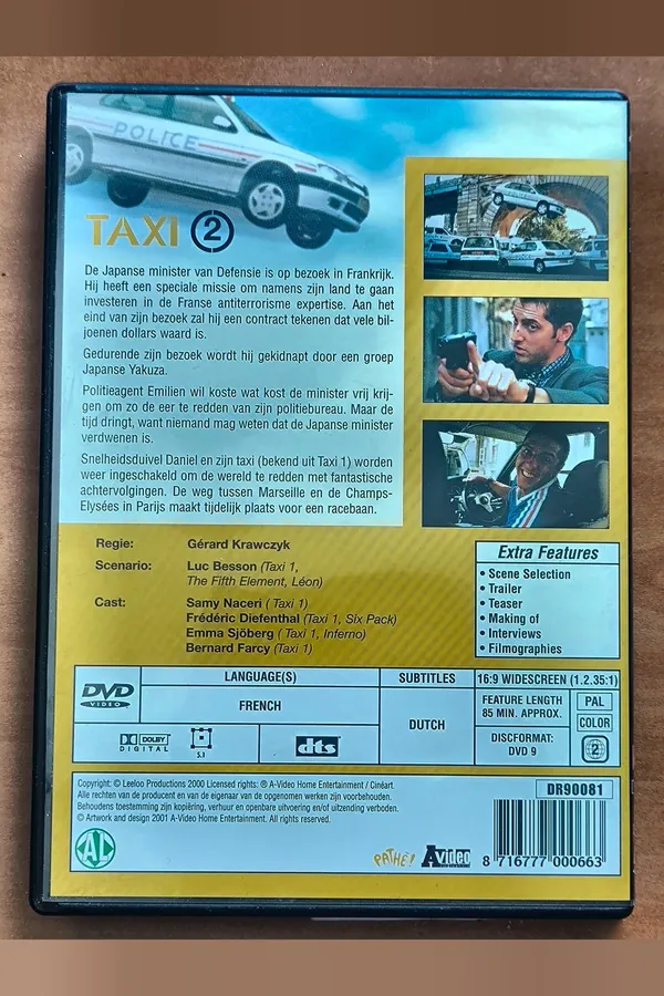 Taxi 2 – achterkant