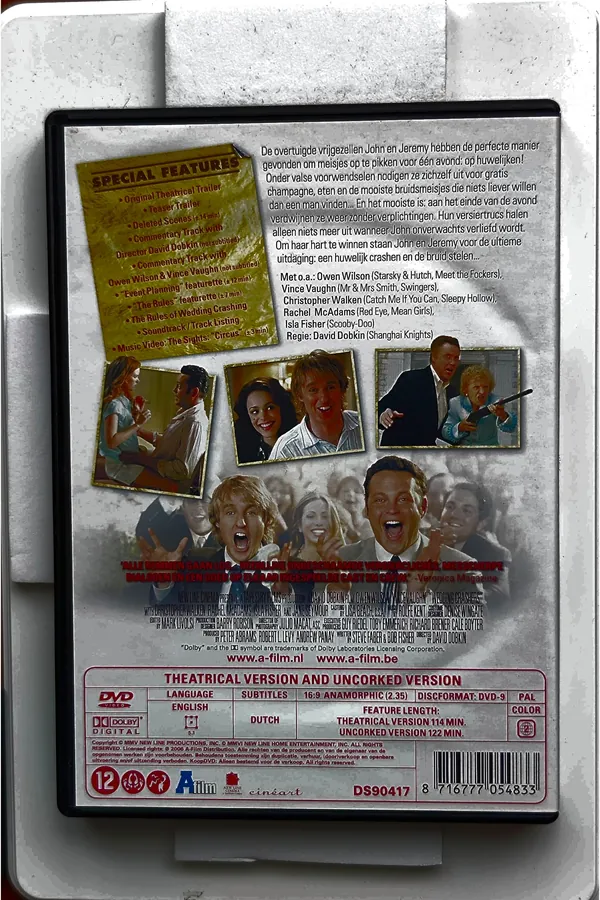 Wedding Crashers – achterkant