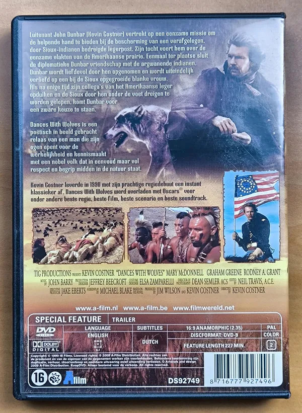 Dances with Wolves – achterkant