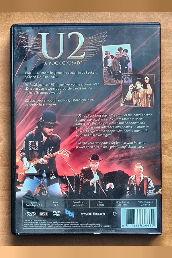 U2: A Rock Crusade – achterkant