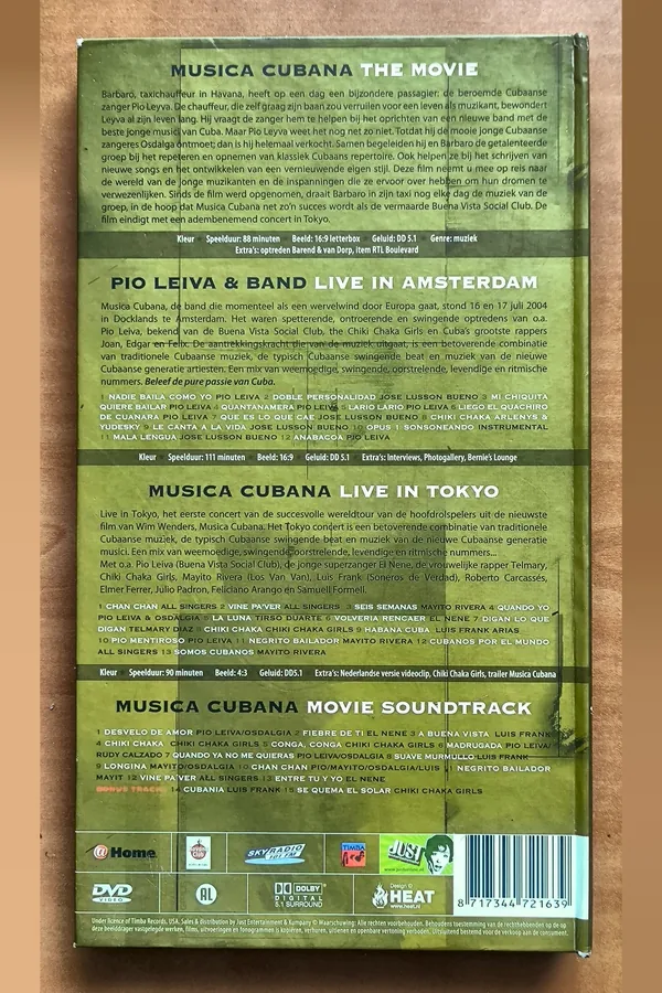 Musica Cubana: Live in Amsterdam – achterkant
