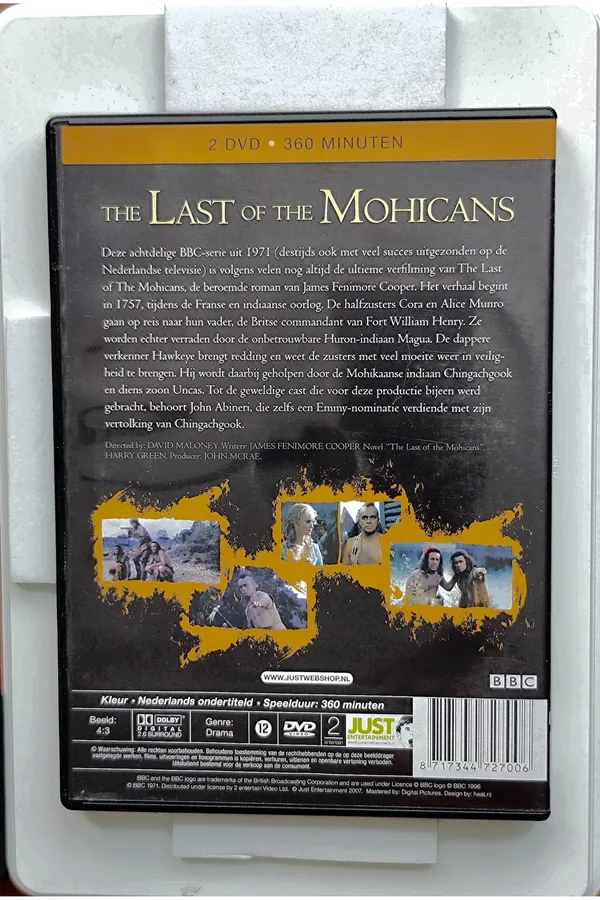 The Last of the Mohicans – achterkant