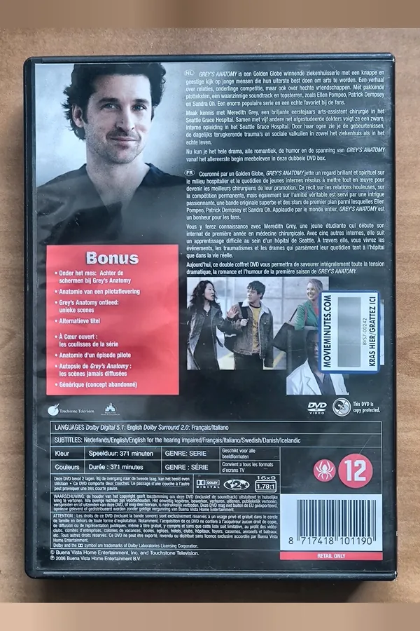 Grey's Anatomy: Season 1 – achterkant