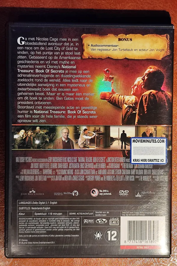 National Treasure: Book of Secrets – achterkant