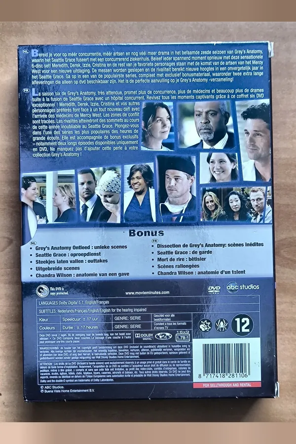 Grey's Anatomy: Season 6 – achterkant