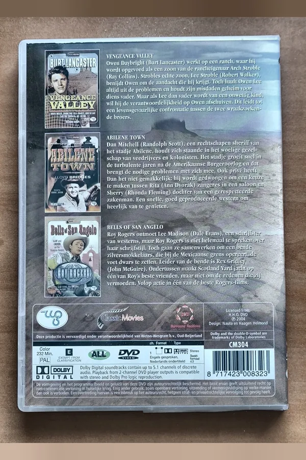 Western Collection 3 Pack Vengeance Valley | Roy Rogers | Abilene Town – achterkant