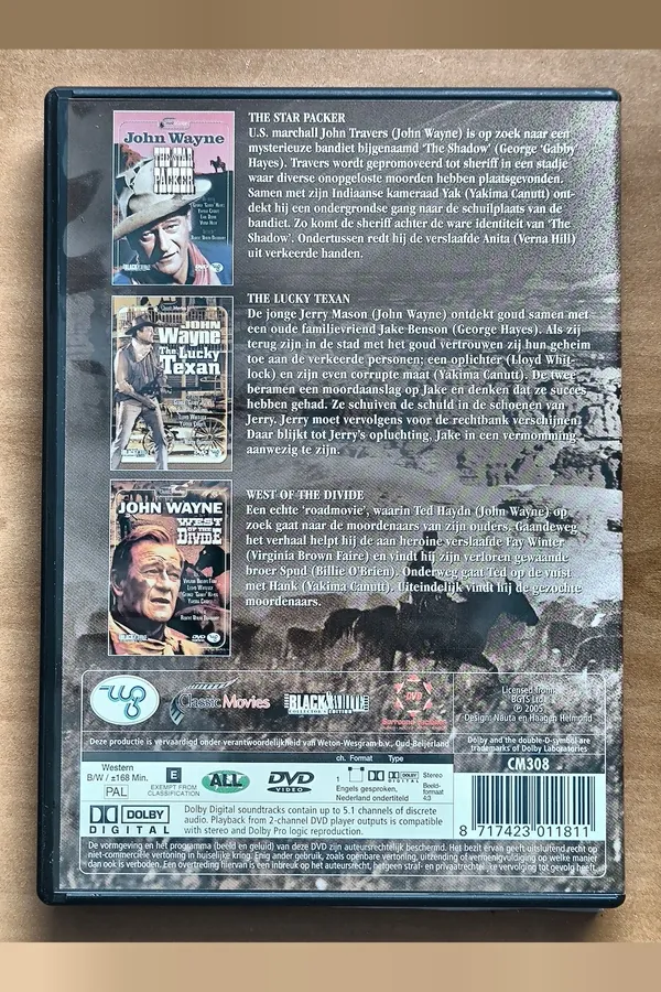 John Wayne Collection 3 The Star Packer / The Lucky Texan / West of the Divide – achterkant