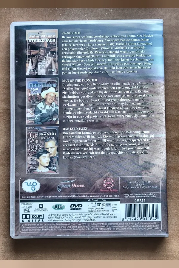Western Collection: 3-pack Vol. 2 Stagecoach | Man of the Frontier | One Eyed Jacks – achterkant