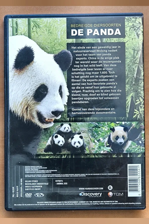 Discovery: Bedreigde Diersoorten: De Panda – achterkant