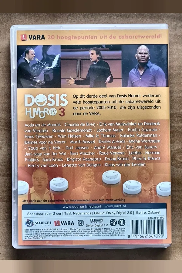 Dosis Humor – achterkant