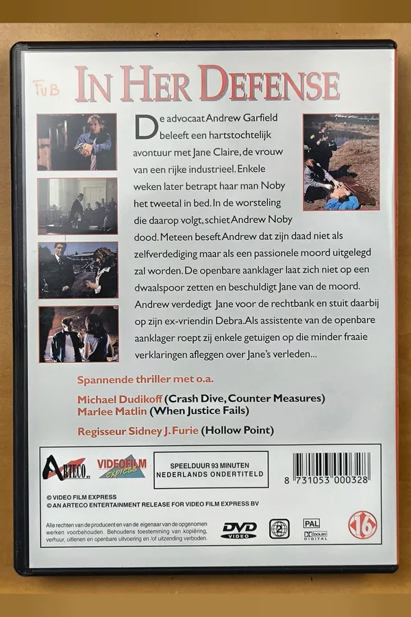 In Her Defense – achterkant
