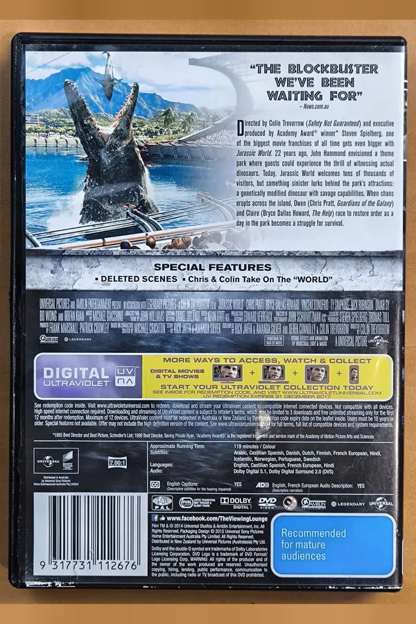 Jurassic World – achterkant