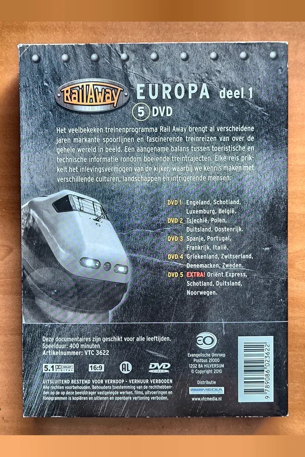 Rail Away Europa – achterkant